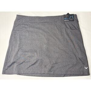 Callaway Women’s Sm Truesculpt Opti-Dri Black Heathered Golf Skort New With Tags